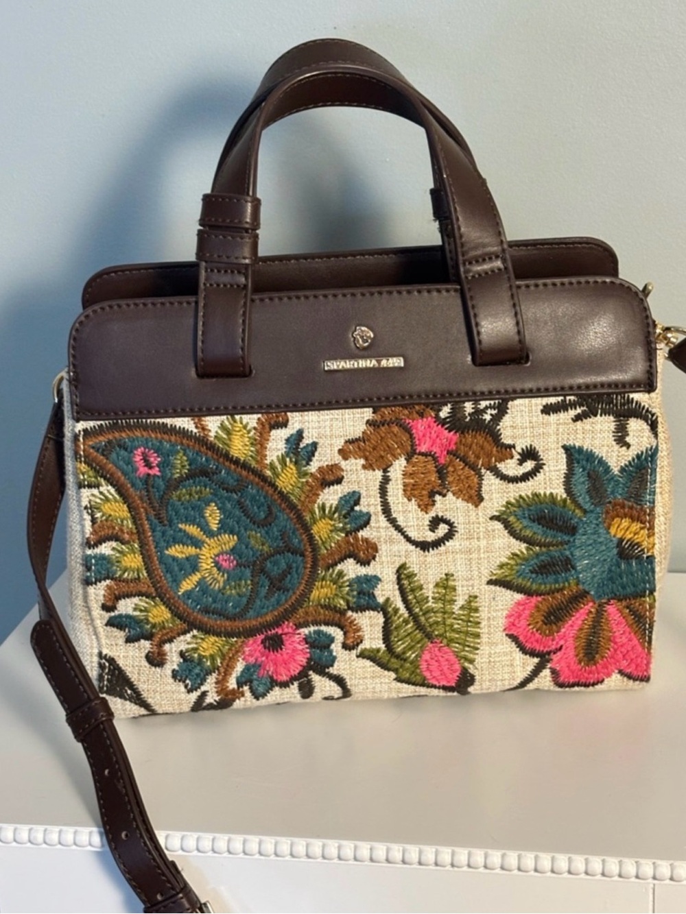 NWOT Spartina 449 Eliza Floral Laney Satchel